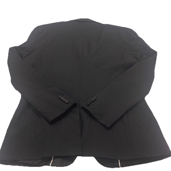 Express Tuxedo Suit Jacket 40 R Blazer Black Satin Accents Conscious Edit - Picture 4 of 6